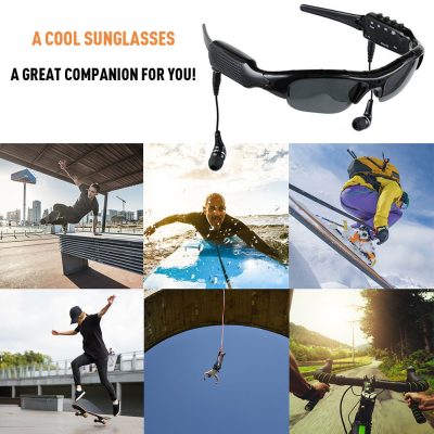 2022 HD 1080P 32GB Polarized Lens Mini Sunglasses Camera Multifunctional Biuetooth MP3 Player Sports DV Video 2 - Hidden Camera