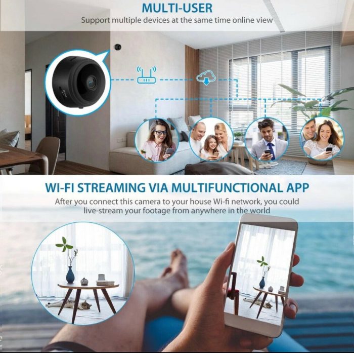 A9 Mini Wifi Camera 1080P HD Video Audio Recorder APP Remote Control Security Micro Cam Magnetic 2 - Hidden Camera