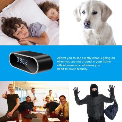 HD 1080P Clock WiFi Camera Mini IP P2P Surveillance camera Infrared Night Vision Alarm Motion Remote 4 - Hidden Camera