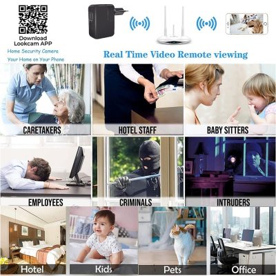 Surveillance Cameras 1080P Mini Wifi Plug Camera 5V 1A 2A Wireless Smart Phone Charger Camcorder Detachable 2 - Hidden Camera